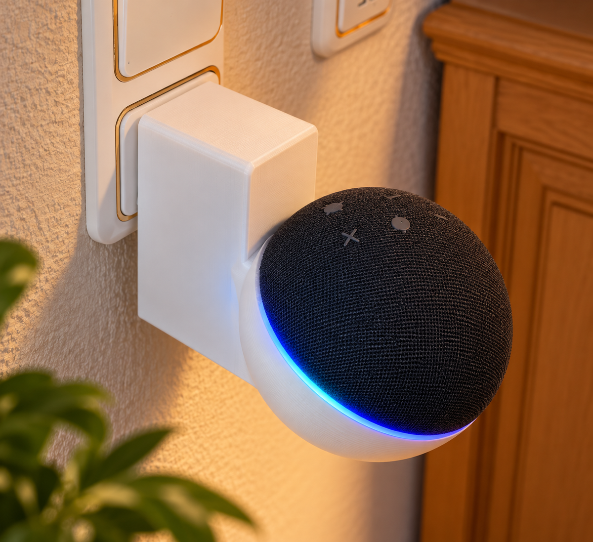 Suporte de Tomada para Echo Dot 4ª e 5ª Geração