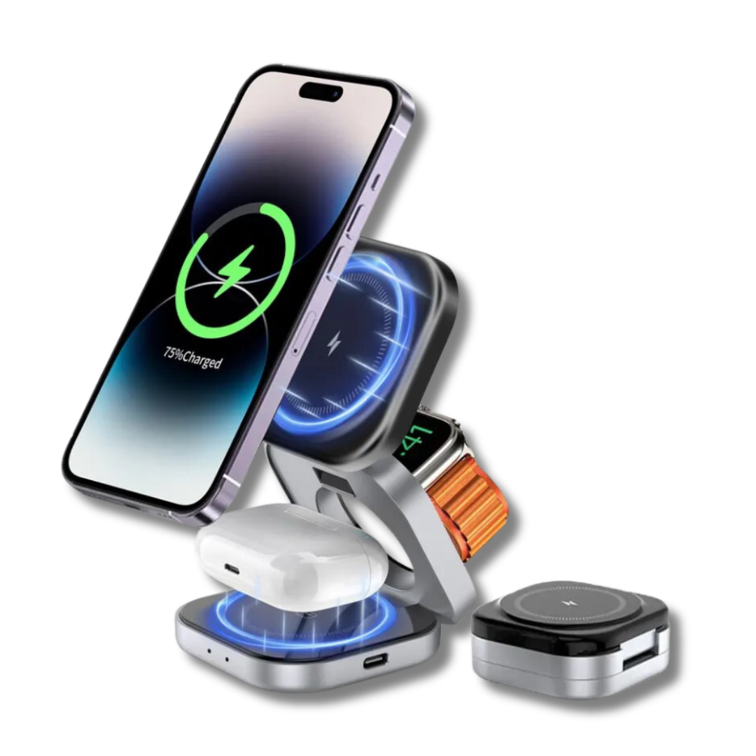 Carregador 3 em 1 MultiPower Revolucione Seu Carregamento - 50% OFF!