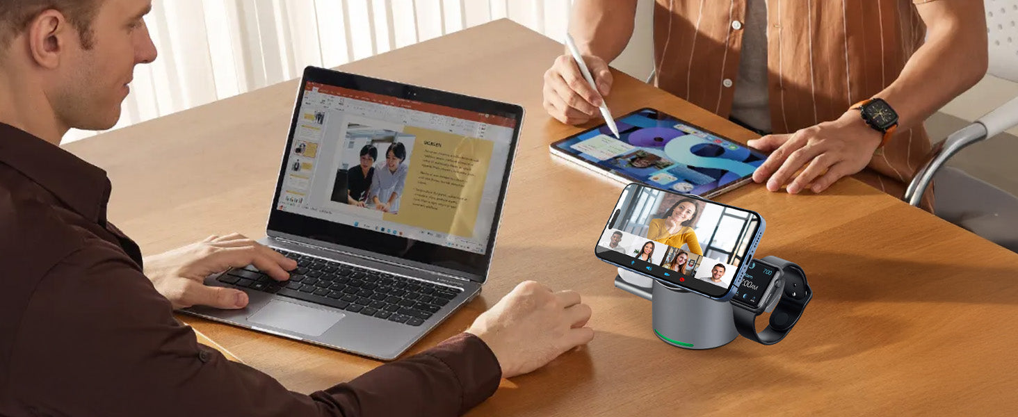 Carregador Magnético 3 em 1 Qi2: Tecnologia, Design e Praticidade!