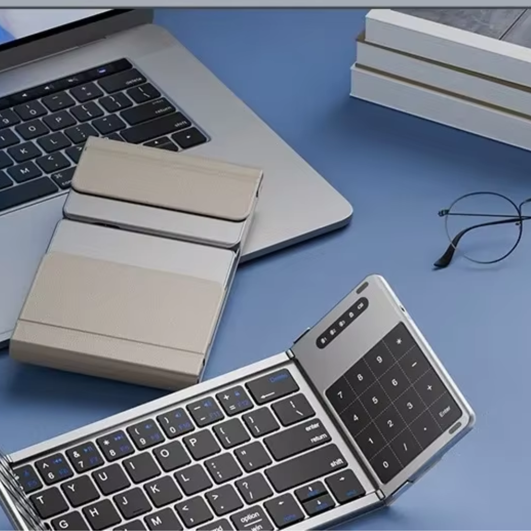 Teclado Dobrável TouchPad Pro™ + Mouse sem fio – Lançamento!
