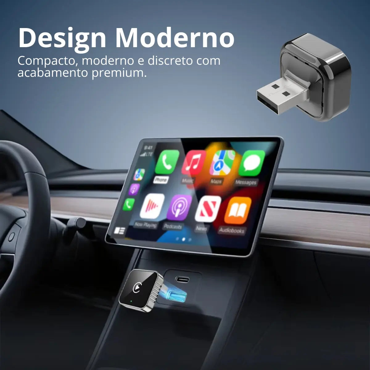 AutoSync Pro™ | CarPlay e Android Auto Sem Fio