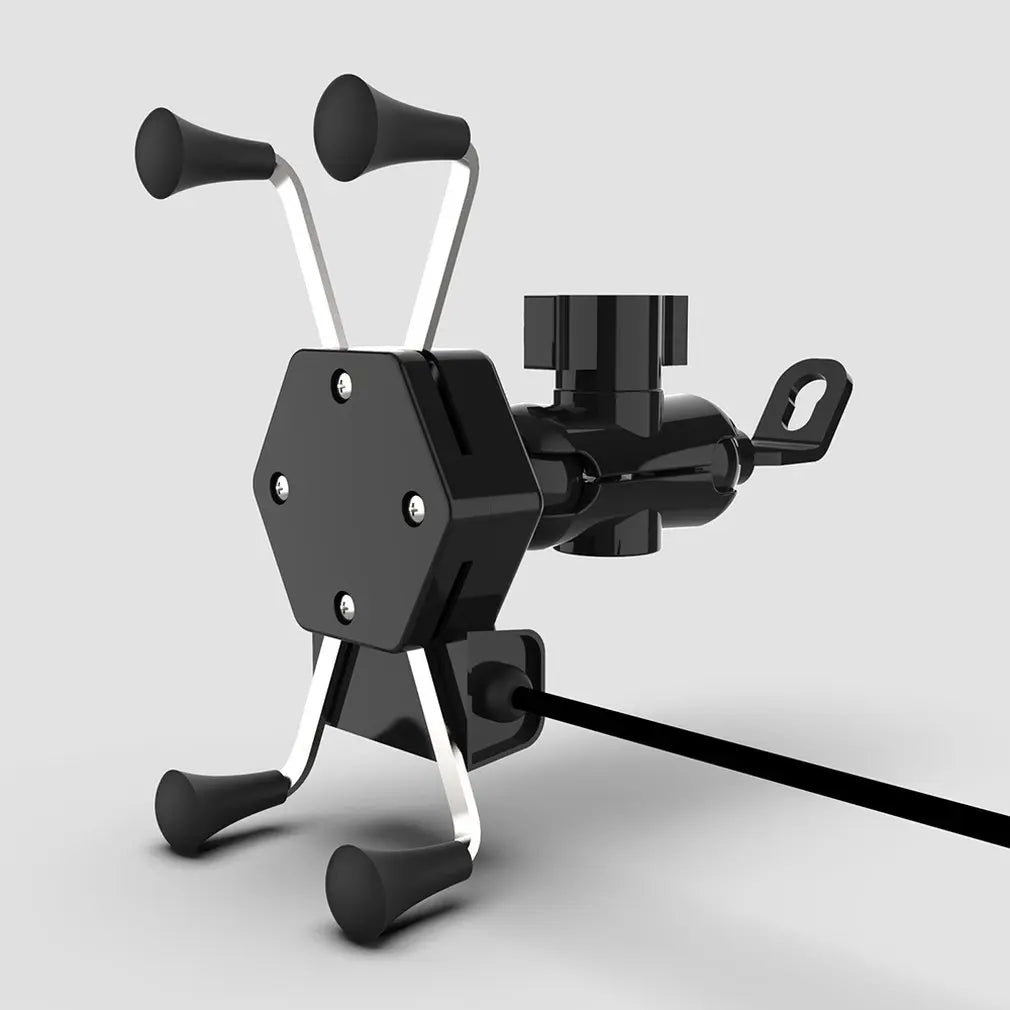 Suporte de Celular para Moto com Carregador USB Universal - Frete Grátis