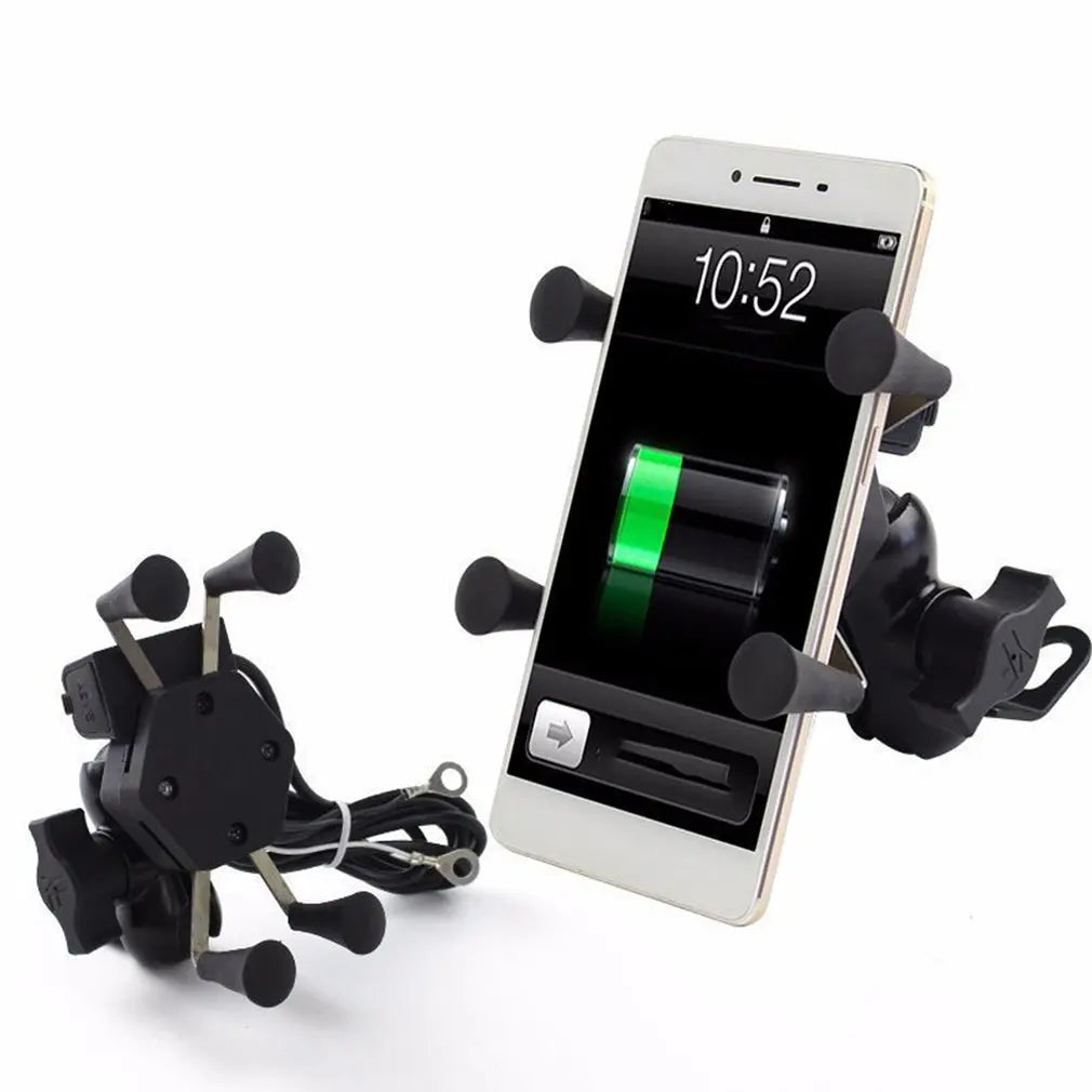 Suporte de Celular para Moto com Carregador USB Universal - Frete Grátis