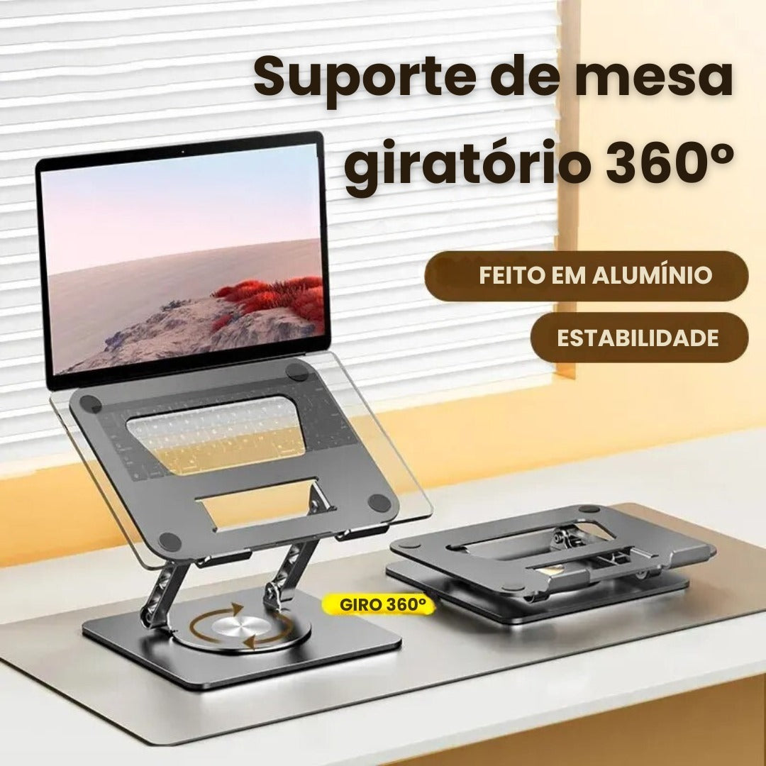 Suporte Giratório SpinFlex 360º para Notebook - 50% OFF + FRETE GRÁTIS