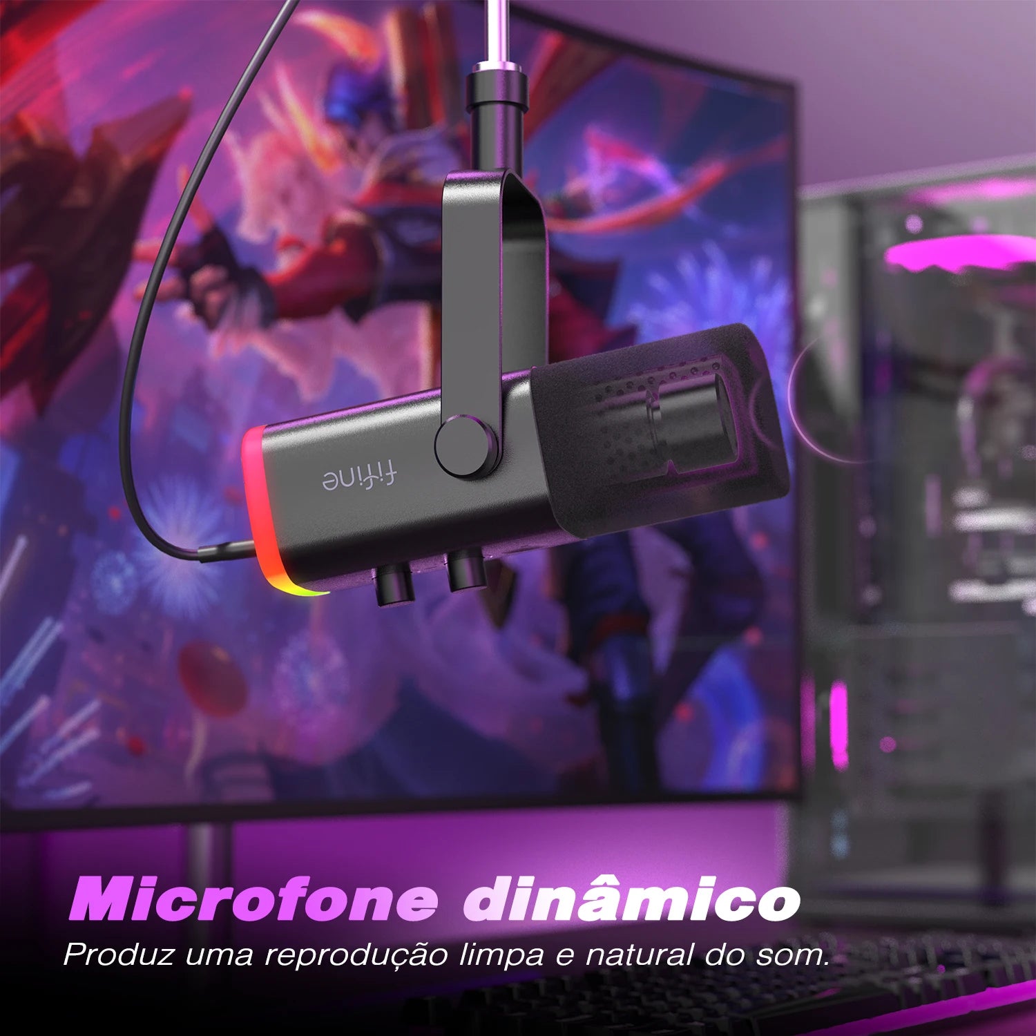 Microfone FIFINE USB/XLR Dinâmico - AM8 - Frete Grátis