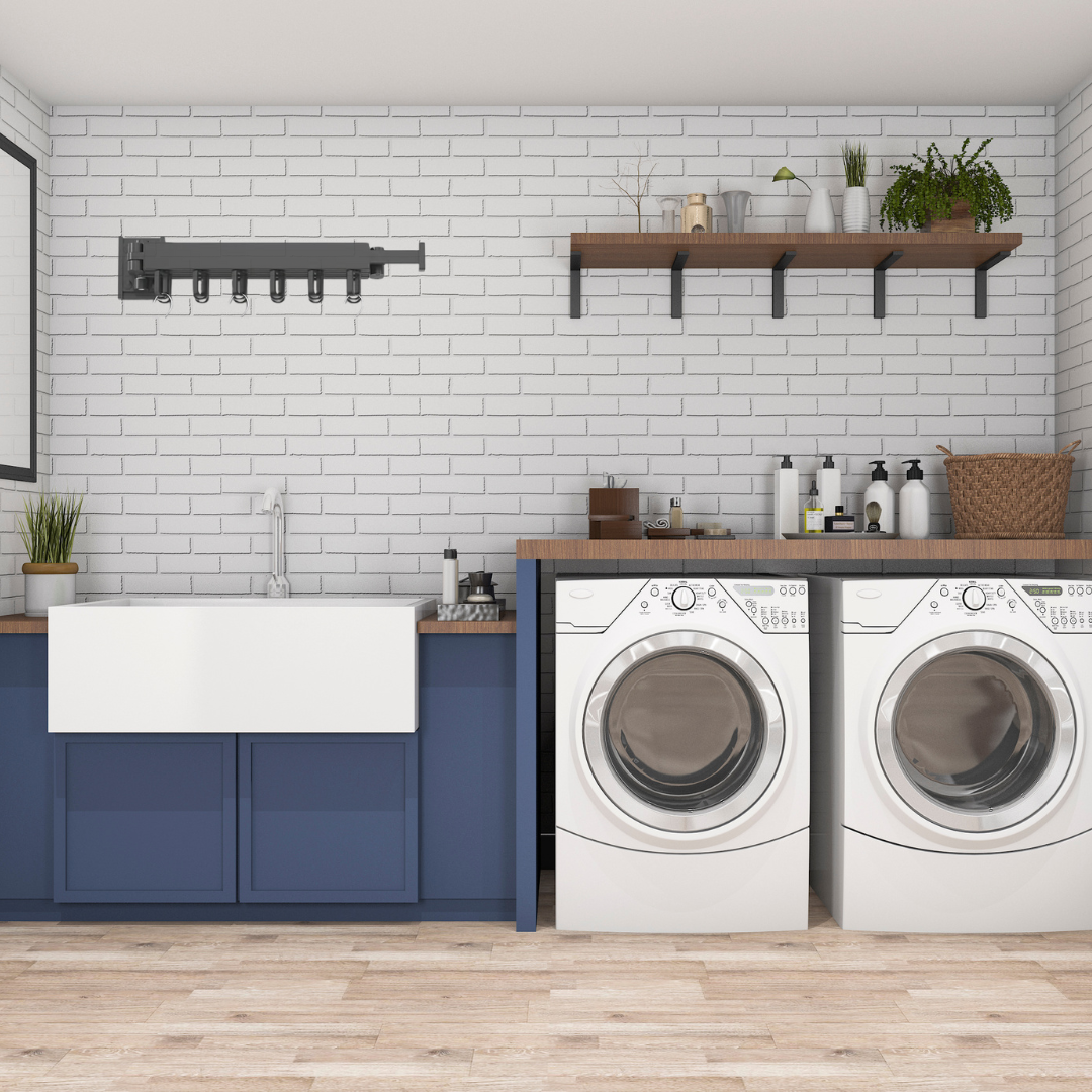 Varal de Parede Retrátil Compact Dry - 50% De Desconto