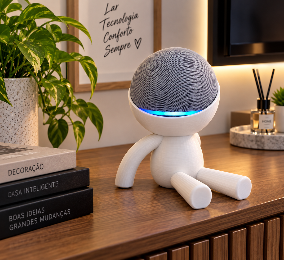 Suporte Boneco para Echo Dot 4ª e 5ª Geração