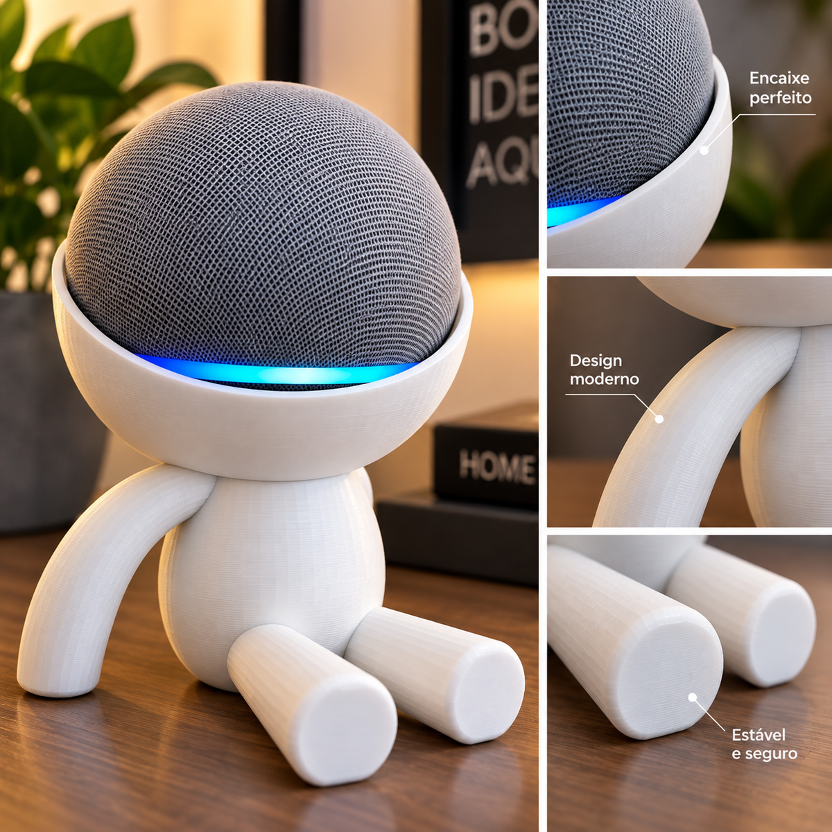 Suporte Boneco para Echo Dot 4ª e 5ª Geração