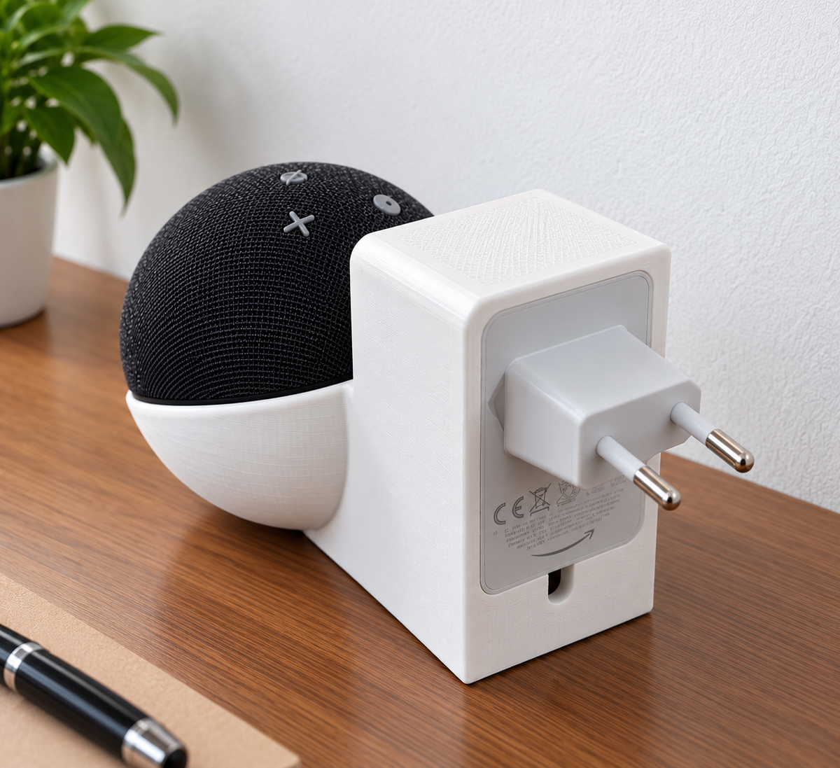 Suporte de Tomada para Echo Dot 4ª e 5ª Geração