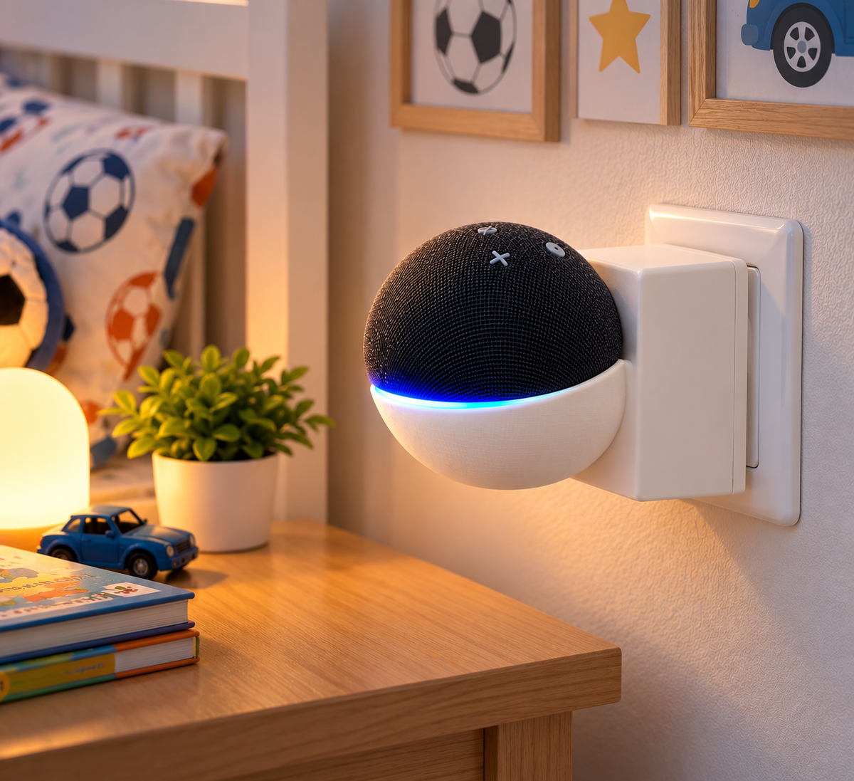 Suporte de Tomada para Echo Dot 4ª e 5ª Geração