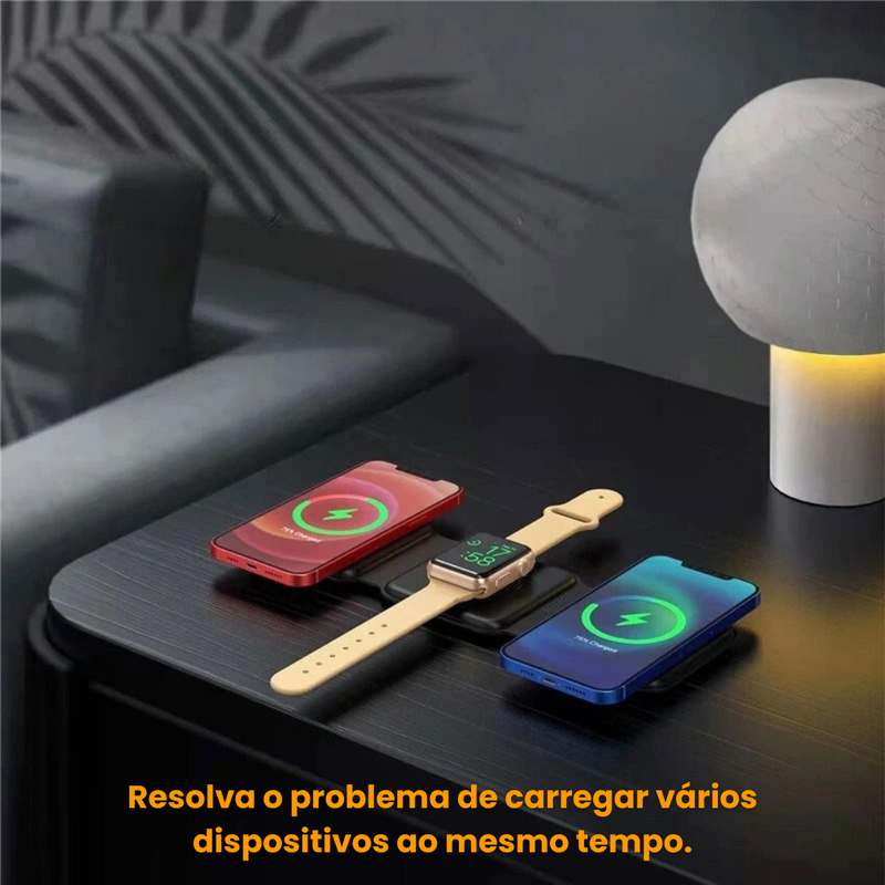 Carregador TriPower 3 em 1 - 🔥Compre 1 e Leve outro de BRINDE! 🎁 - Frete Grátis