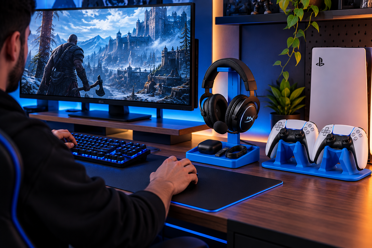 Suporte Duplo para Controle Gamer