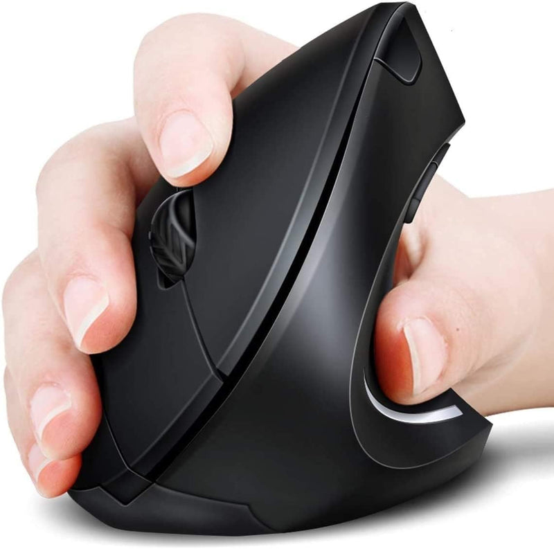 Mouse Vertical Ergonômico Sem Fio - Ortopédico e Confortável