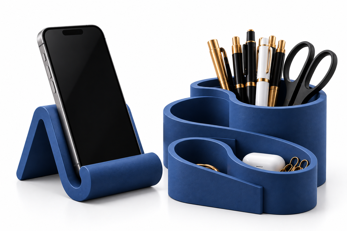 LINEA ESSENTIAL - Kit Organizador de Mesa Minimalista — 2 Peças