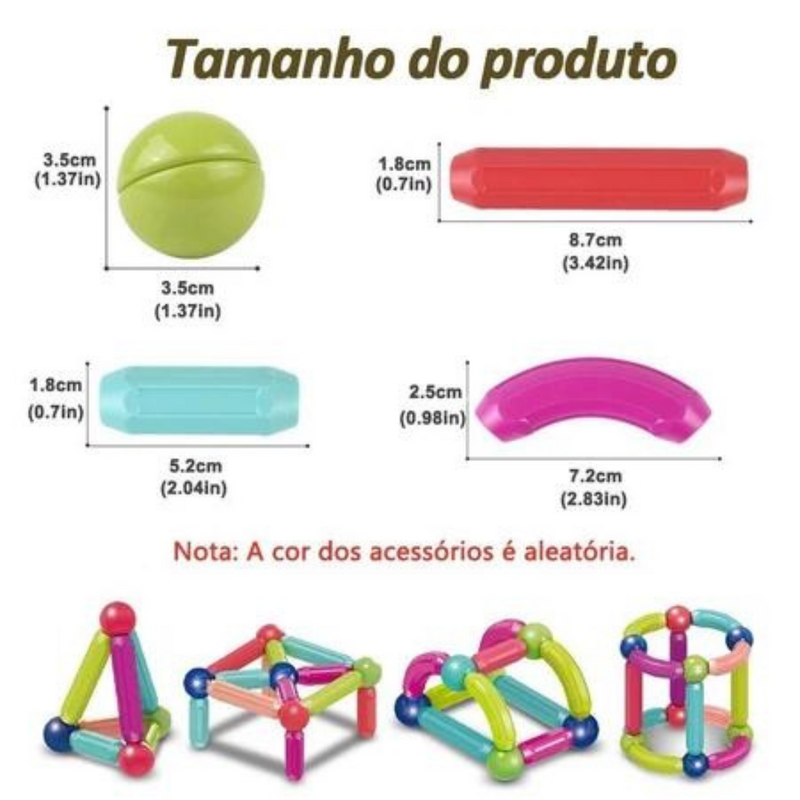 Construtoy™ - Blocos Magnéticos de Criatividade