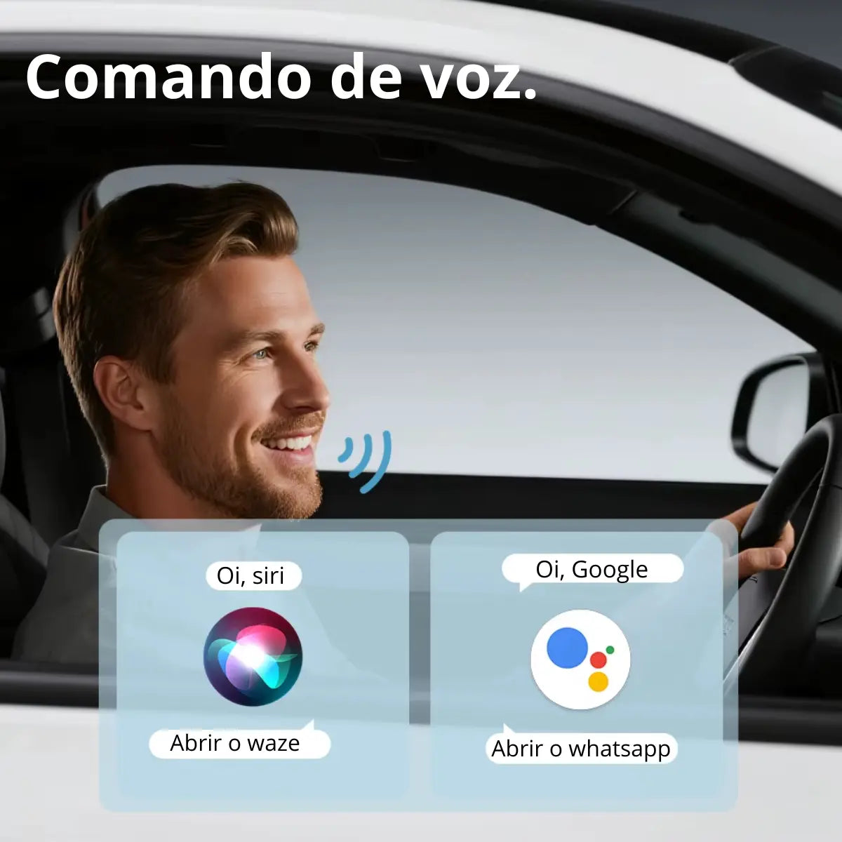 AutoSync Pro™ | CarPlay e Android Auto Sem Fio