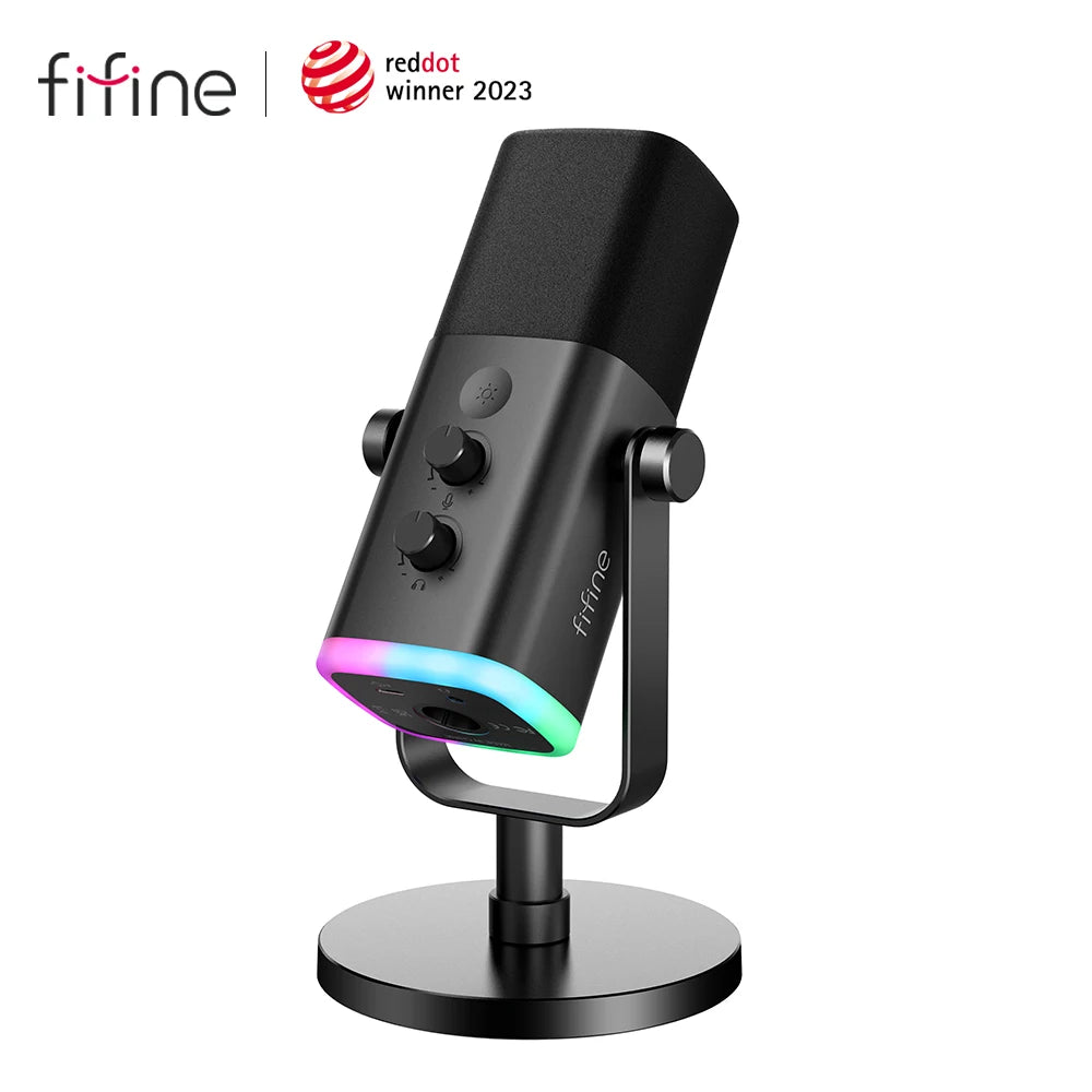 Microfone FIFINE USB/XLR Dinâmico - AM8 - Frete Grátis