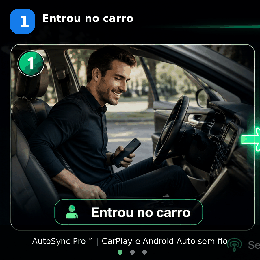 AutoSync Pro™ | CarPlay e Android Auto Sem Fio